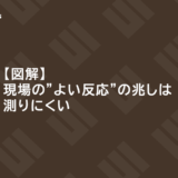 【図解】現場の”よい反応”の兆しは測りにくい