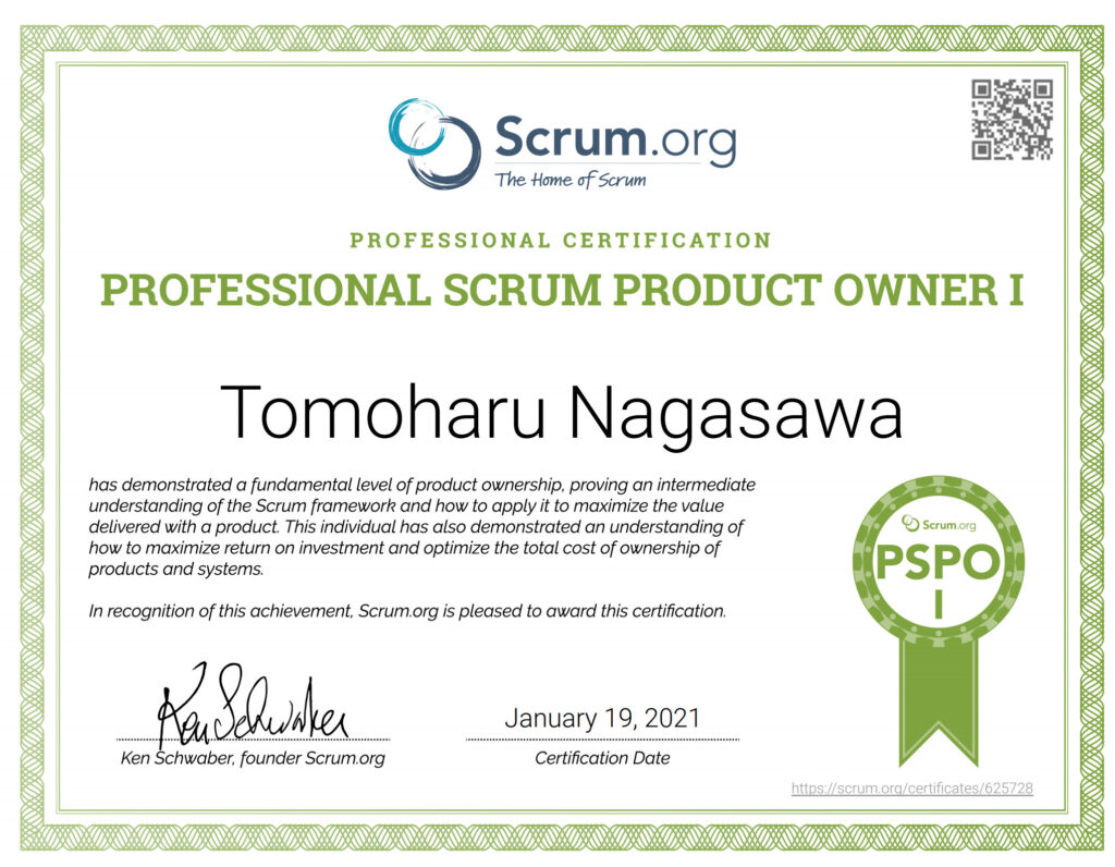 Professional Scrum Product  Owner I