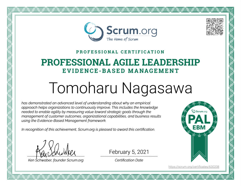 Professional Agile Leadership - Evidence-Based Management