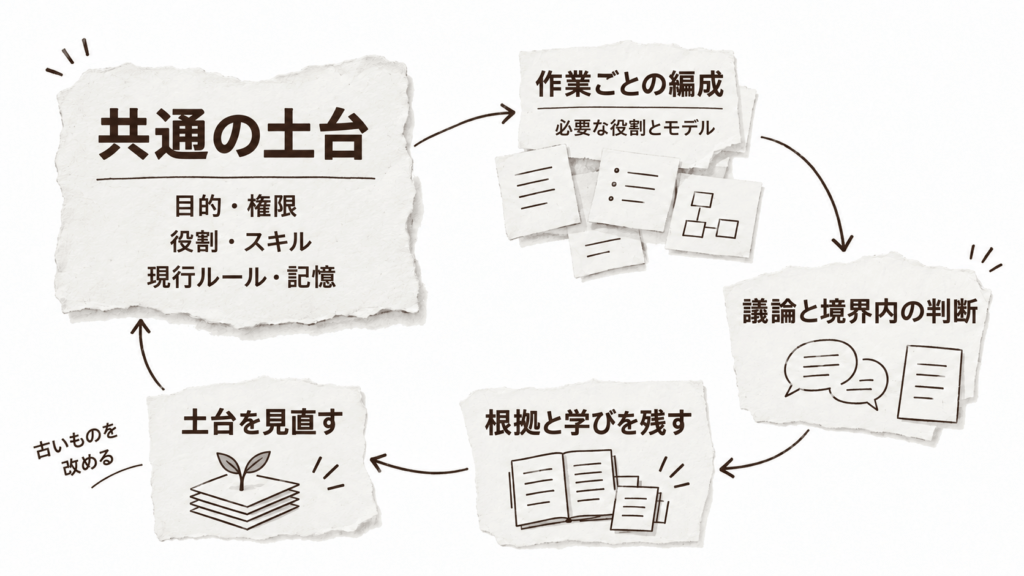 ハーネスを持ち、常に見直し、維持する